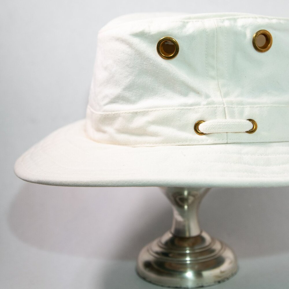 Tilley T5 Cotton Duck Hat size 7 3/8 natural canvas